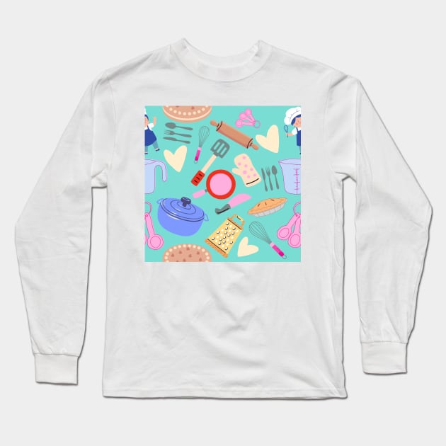 The Wonderful World of Baking Long Sleeve T-Shirt by GemmasGems